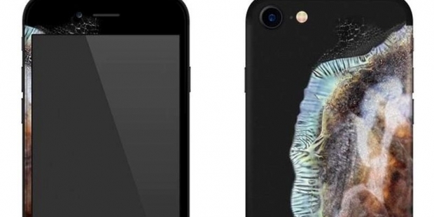 Samsung'un patlayan telefonuyla dalga geçen iPhone kılıfı yapıldı!