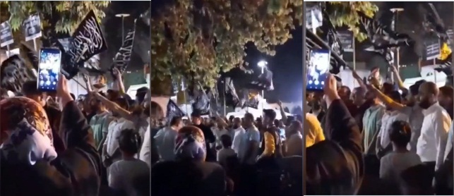 Şanlıurfa'da bir grup siyah Tevhid bayrağı açarak şeriat çağrısı yaptı