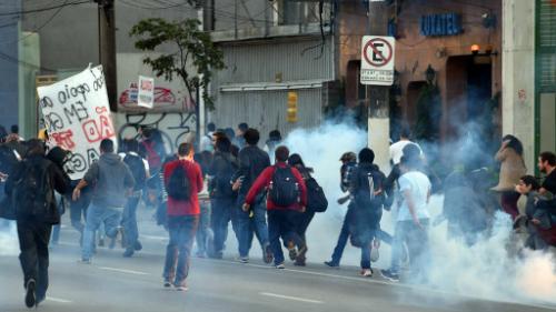 Sao Paulo'da grevci işçilere polis müdahalesi!