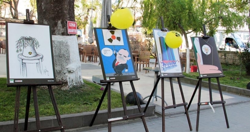 Sinop’ta nükleer karşıtı karikatür sergisi açıldı!