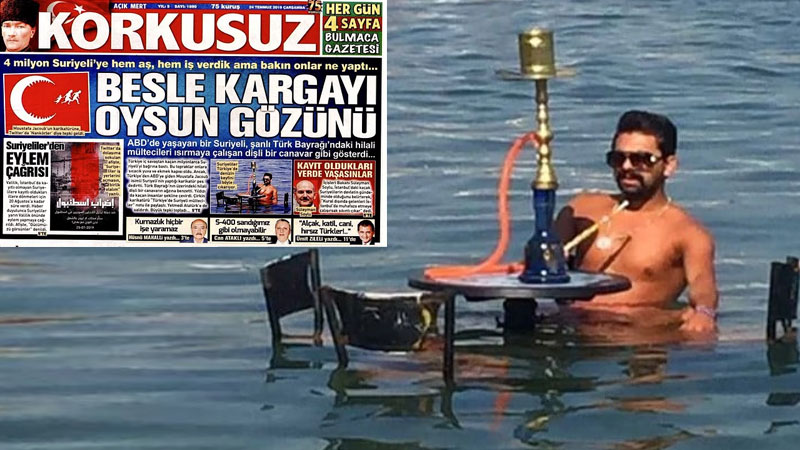 Sözcü grubundan Korkusuz'un 'Suriyeliler denizin keyfini böyle çıkarıyor' dediği kişi Türk çıktı, dava açmaya hazırlanıyor
