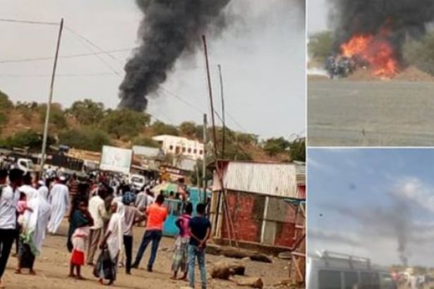Sudan'da hükümet yetkililerini taşıyan uçak düştü