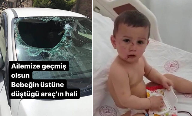 Sultangazi'de 6'ncı kattan düşen 2 yaşındaki çocuk burnu kanamadan kurtuldu