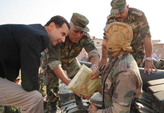 Suriye Cumhurbaşkanı Esad'dan askerlere ziyaret