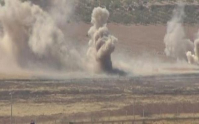 Suriye sınırında 12 kez patlama meydana geldi!