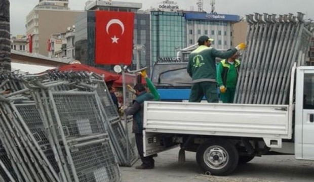 Taksim Meydanı’nda 1 Mayıs hazırlıkları başladı!
