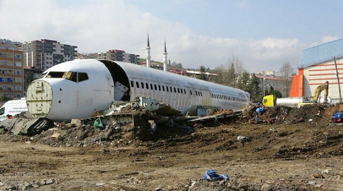 Trabzon'da pistten çıkan uçak pide salonu olarak hizmet verecek