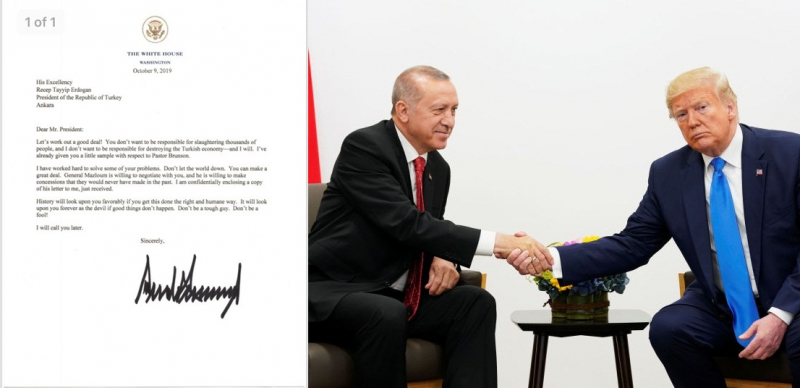 Trump'ın Erdoğan'a yazdığı mektup sızdırıldı: Seni şeytan olarak göreceğim, sert bir adam olma, aptal olma