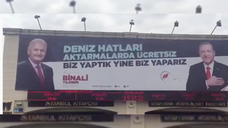 YSK: AKP’nin Kadıköy'deki afişi kaldırılacak