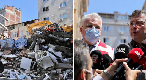 Zeytinburnu'nda 5 katlı bina çöktü