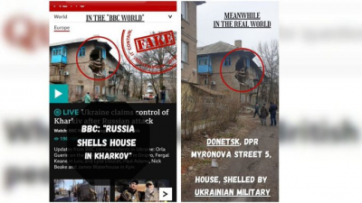 BBC, Ukrayna ordusunun Donetsk'te vurduğu evi, 'Rus ordusunun Harkov'da vurduğu ev' olarak gösterdi