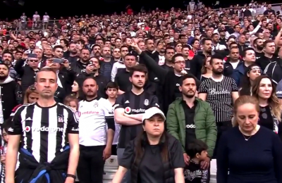 Beşiktaş maçında protesto