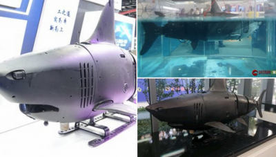 Çin'in geliştirdiği 'köpekbalığı robot'un yeni fotoğrafları paylaşıldı