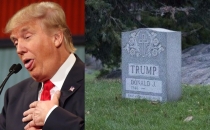 Donald trump ölmeden mezar taşını yaptılar!