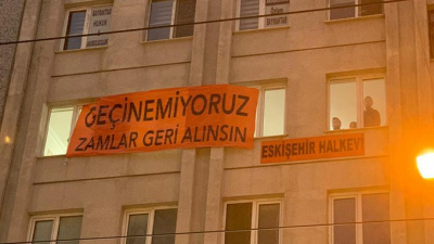 'Geçinemiyoruz' pankartına 18 bin lira ceza