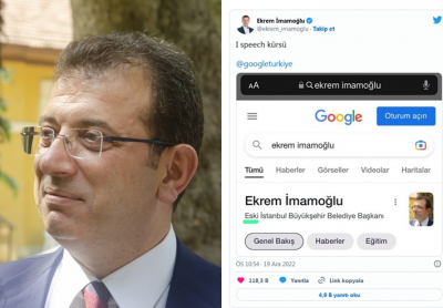 Google, Ekrem İmamoğlu'nu eski İstanbul Büyükşehir Belediye Başkanı olarak tanımladı