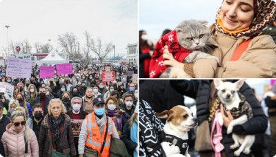 Hayvan katliamlarının ardından yaşam savunucuları Kadıköy'de toplandı