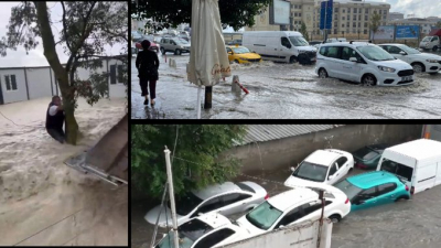 İstanbul’u sağanak yağış vurdu: Yollar göle döndü, bazı araçlar sel sularına kapıldı, vatandaşlar mahsur kaldı
