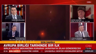 Savaş oyunu görüntülerini 'Kiev'de uçaksavar atışları' olarak yayınlayan CNNTürk'ten açıklama